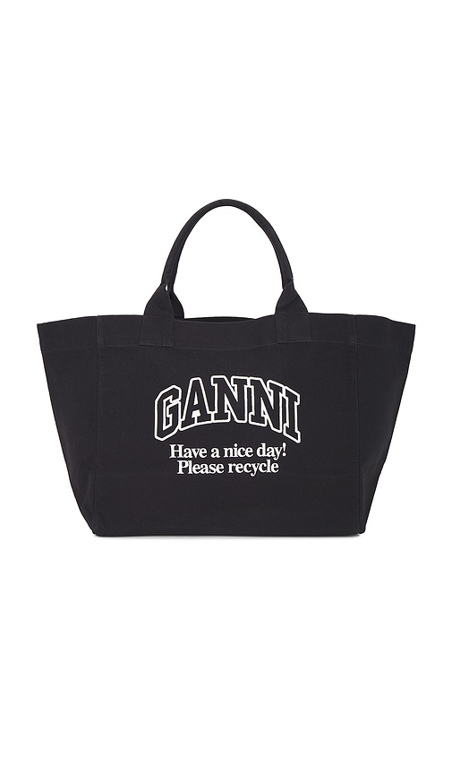 Shopper XXL Contrasted Logo Bag in Black.