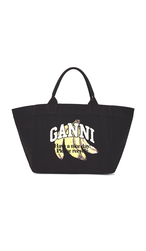 Ganni Shopper XXL Banana Print Bag
