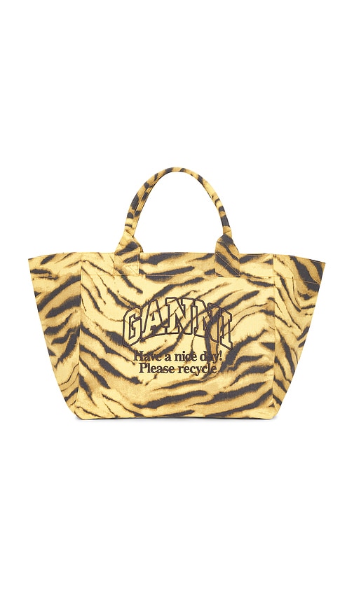 Ganni Shopper XXL Pocket Print Tote Bag