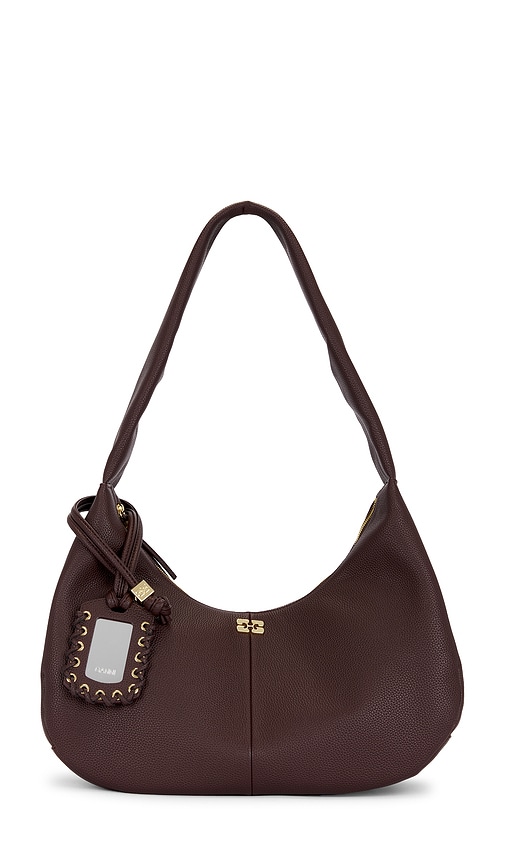 Ganni Grained Medium Hobo Bag