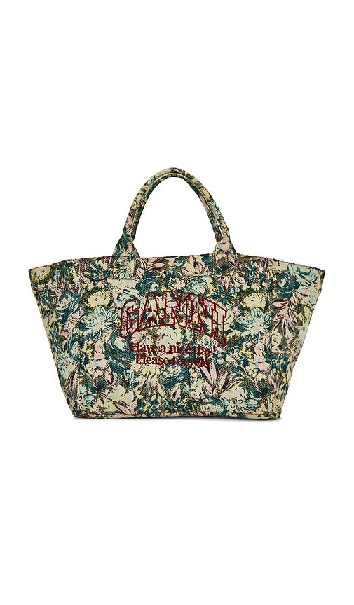 Ganni Reversible Shopper XXL Print Tote Bag