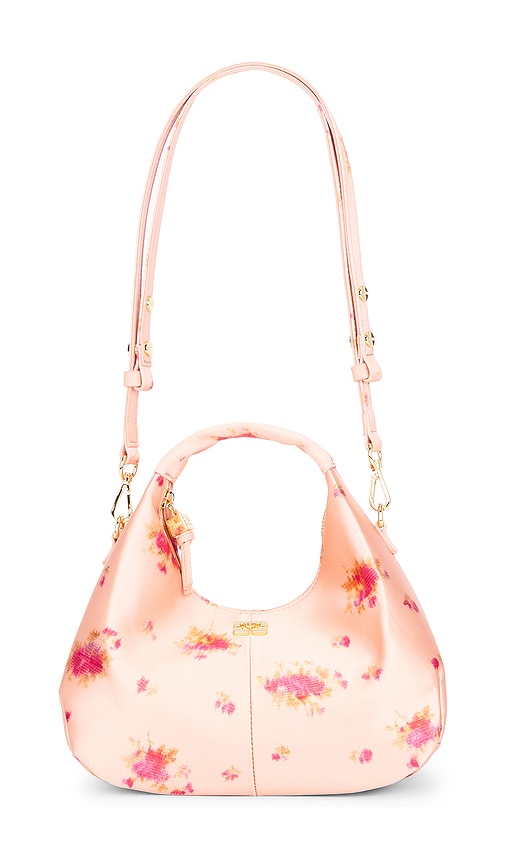 Ganni Hobo Mini Printed Satin Bag