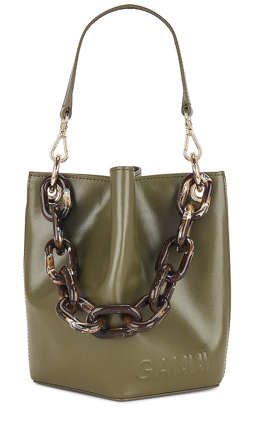 Ganni Diamond Bucket Bag in Kalamata | REVOLVE