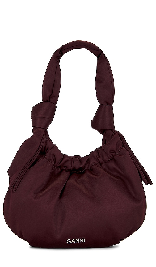 Ganni Occasion Small Hobo Bag in Chocolate Fondant | REVOLVE