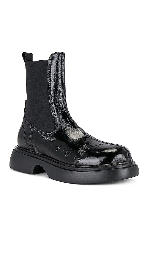 Shop Ganni Everyday Chelsea Boot In Black & Black Tonal
