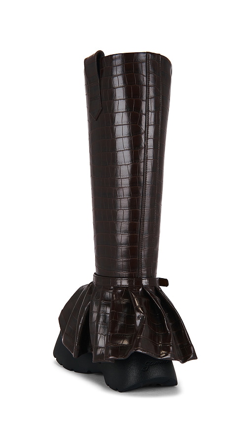  Ganni Boot Kat Platform In Brown. Größe 36. Also In 38, 39. 