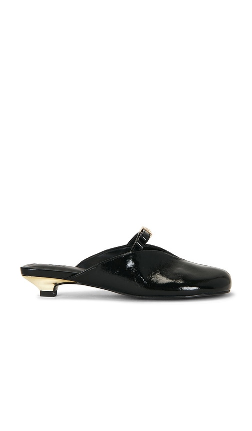 Ganni Sue Bow Kitten Heel Deep Shine in Black. - size 37 (also in 39, 41)