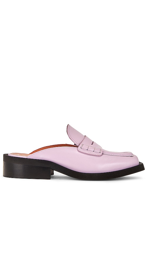 Ganni Wide Welt Squared Toe Mule in Winsome Orchid | REVOLVE
 