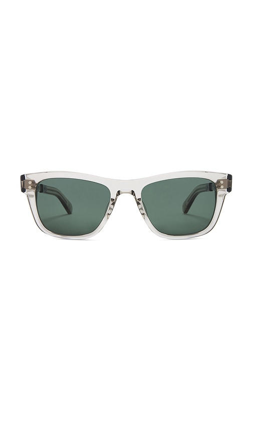 Shop Garrett Leight Damone Sunglasses In Morning Dew-matte Platinum,pure G15