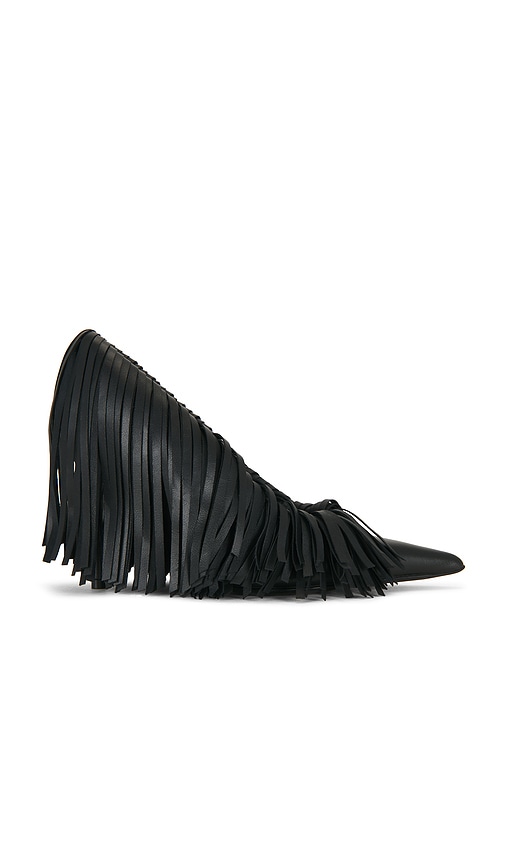 GIA BORGHINI Amelia Fringes Pump in Black. - size 36.5 (also in 37, 37.5, 38.5, 39.5, 40)