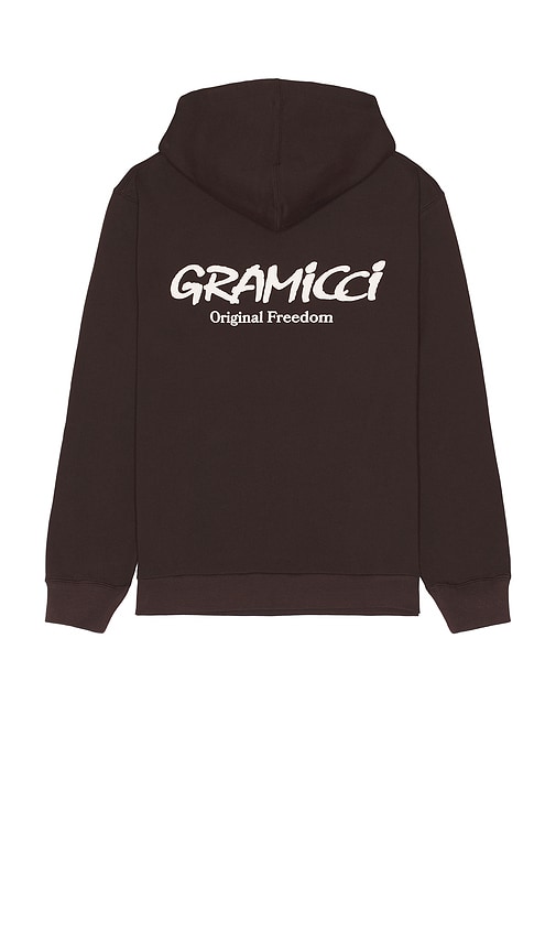 Shop Gramicci Original Freedom Hooded Sweatshirt In 深棕色