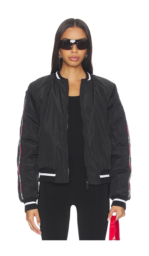  Gcds Logo Tape Nylon Bomber In Black. Size 36/xs. Also In 40/m, 42/l, 44/xl. 