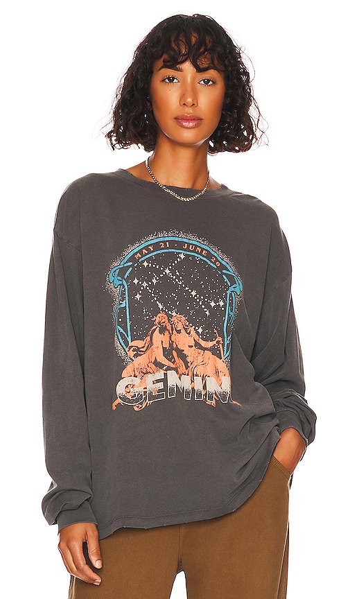 Girl Dangerous Gemini Long Sleeve Band Tee in Vintage Black REVOLVE