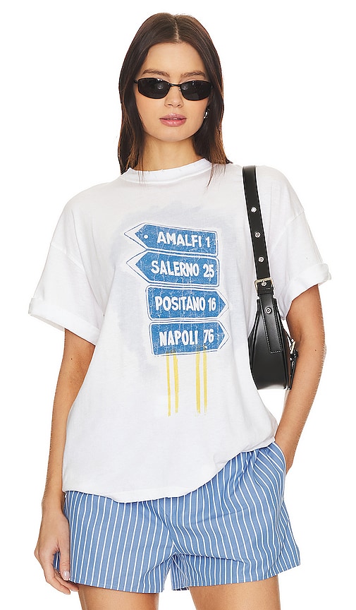 Girl Dangerous Amalfi Sign Tee in Vintage White