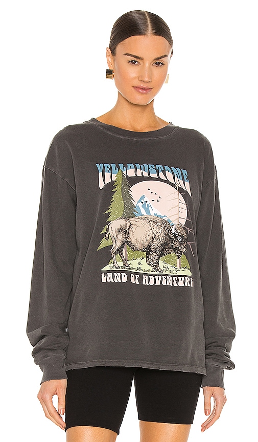 Girl Dangerous Yellowstone Boyfriend Tee in Vintage Black REVOLVE