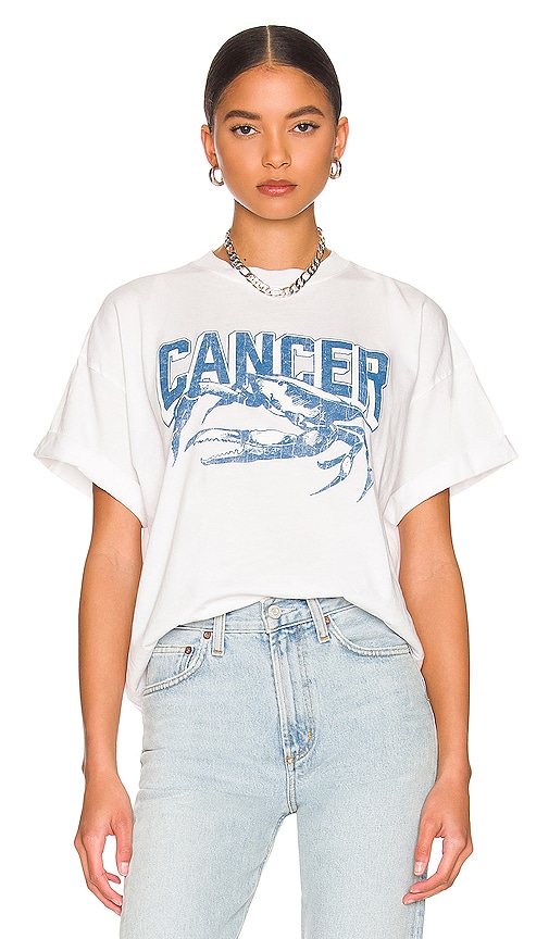 Girl Dangerous Cancer Collegiate Tee in Vintage White | REVOLVE