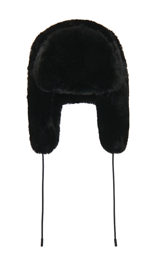 Goldbergh Cher Fluffy Aviator Hat In Black