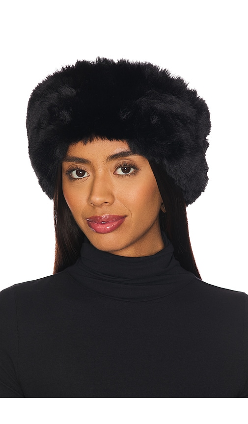 Goldbergh Froid Faux Fur Headband in Black