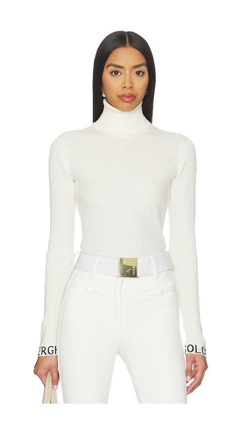 Goldbergh Mira Long Sleeve Knit Sweater In White