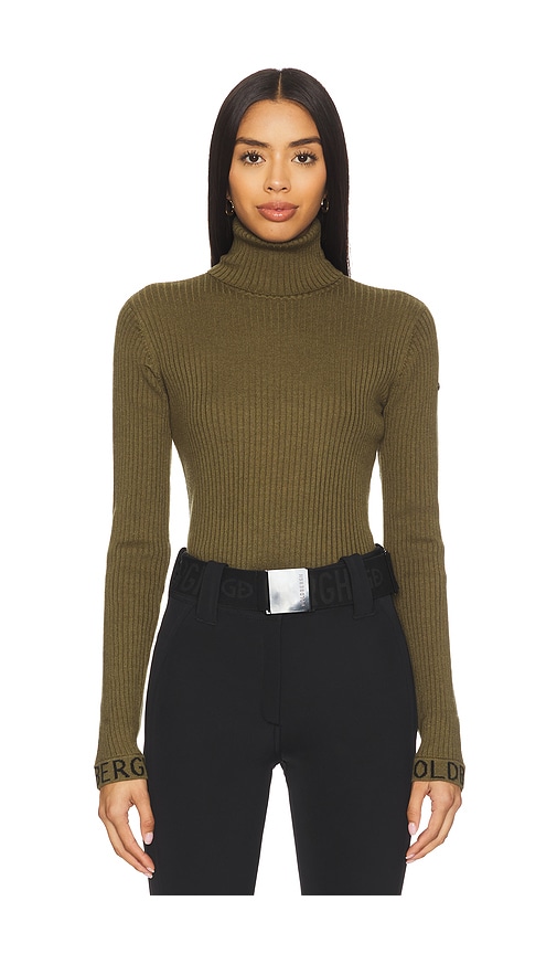 Goldbergh Mira Long Sleeve Knit Sweater In Green