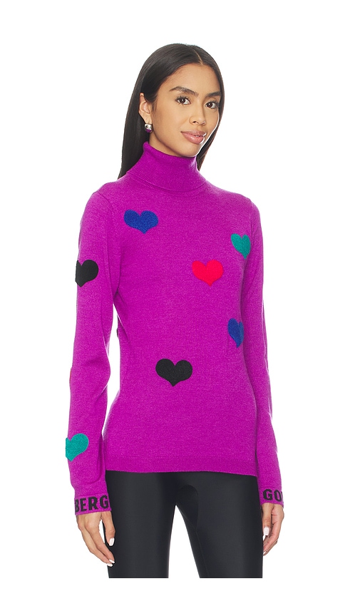 Goldbergh Bacio Long Sleeve Knit Sweater In Purple