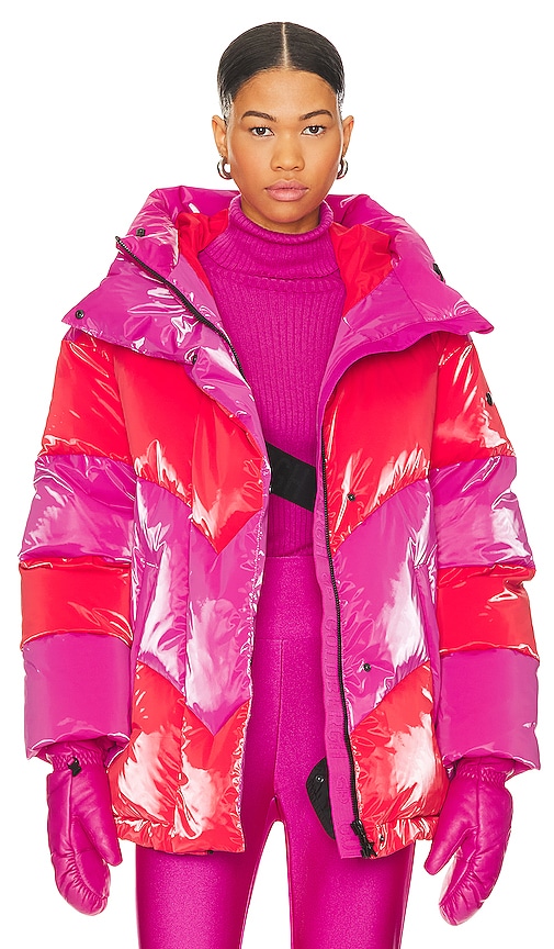 Goldbergh Candy Cane Ski Jacket In Pink