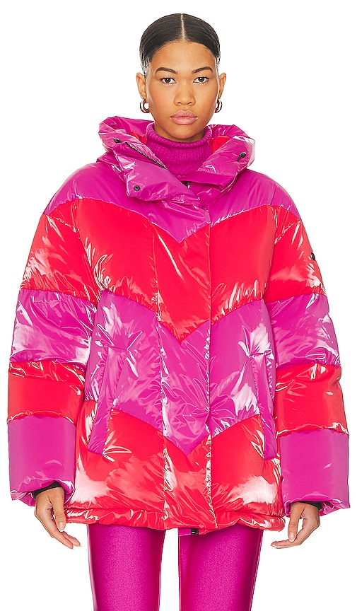 Shop Goldbergh Candy Cane Ski Jacket In Pink