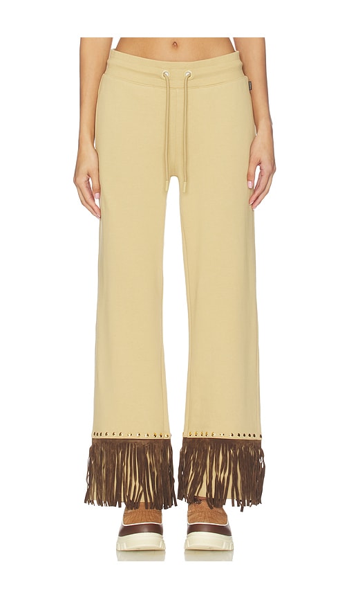 Goldbergh Reign Wide Leg Track Pant In Brown