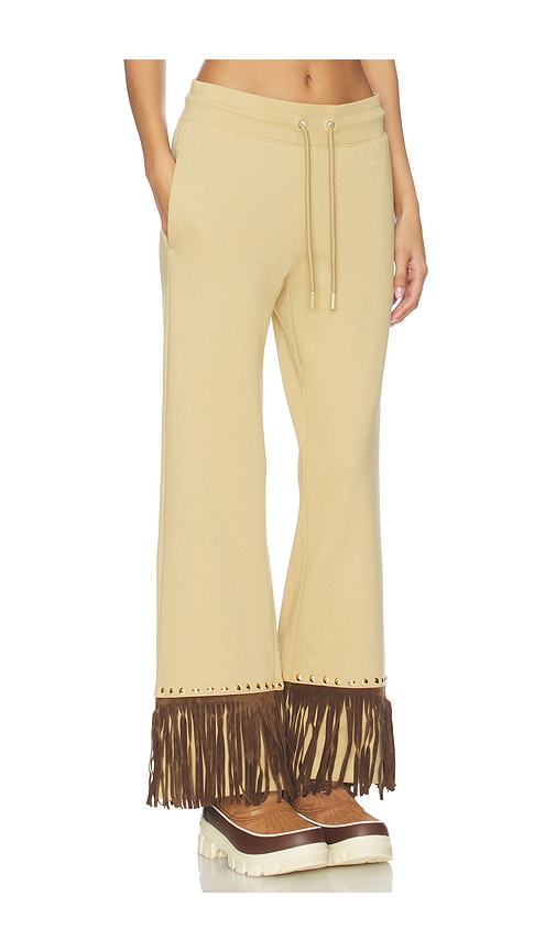 Goldbergh Reign Wide Leg Track Pant In Brown