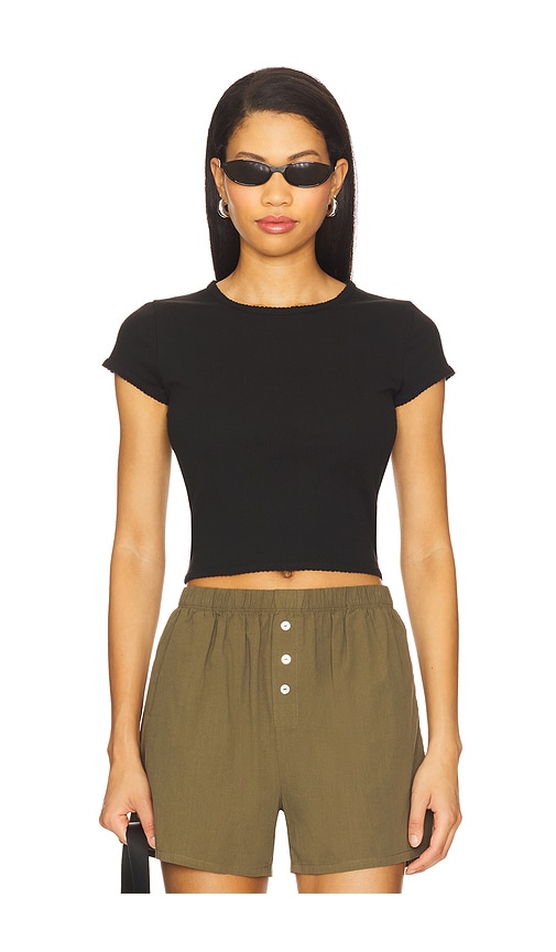 Pointelle Baby Tee in . - size L (also in M, S) - Goldie - Modalova