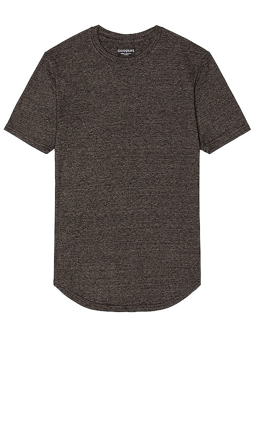 Goodlife Triblend Scallop Crew in Black | REVOLVE