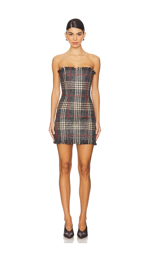 Shop Giuseppe Di Morabito Plaid Dress In Grey