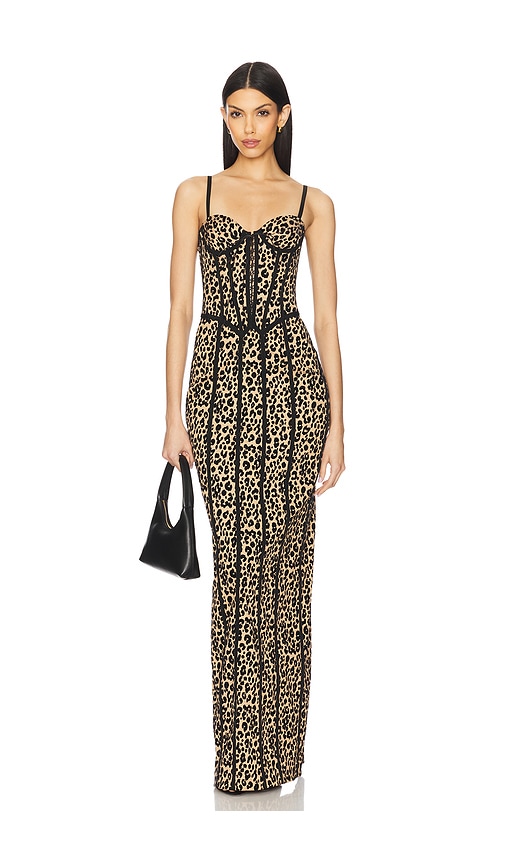 Bustier Maxi Dress in Tan. - size 36 (also in 38, 40, 42) - GIUSEPPE DI MORABITO - Modalova