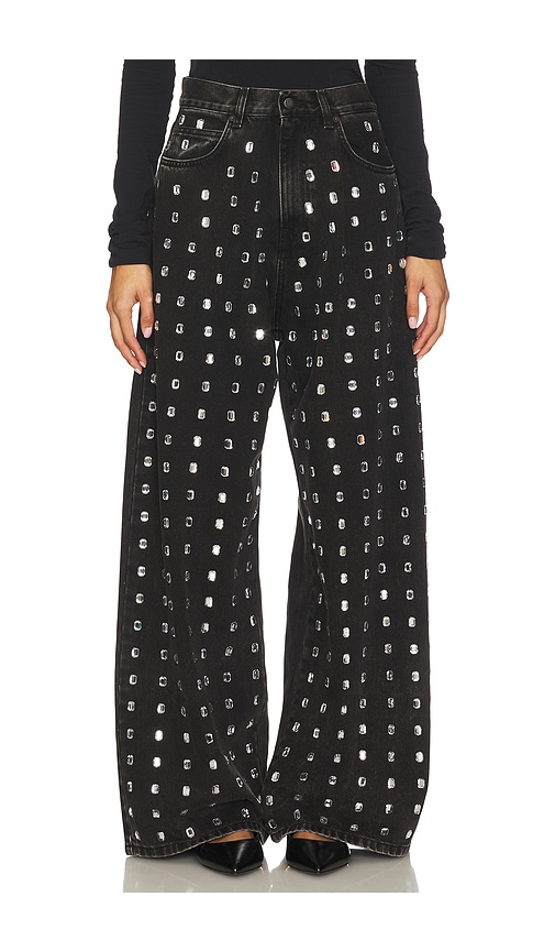 Giuseppe Di Morabito Embellished Wide Leg Jean In Black