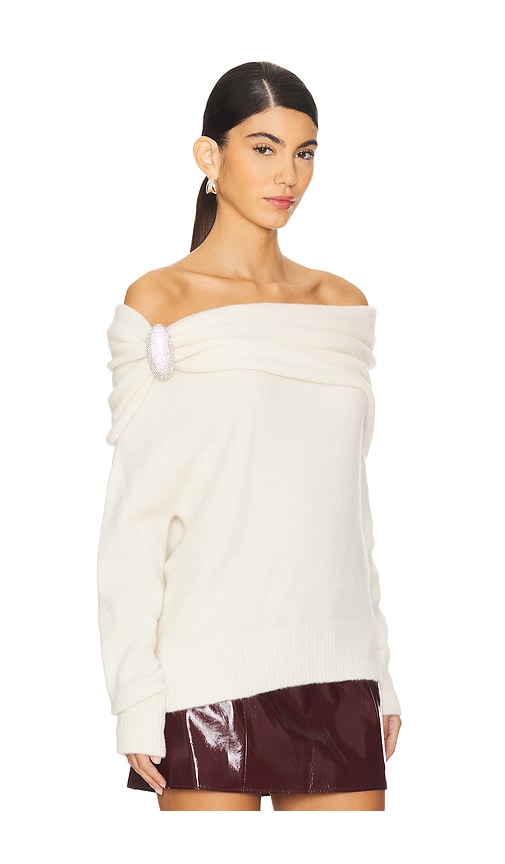 Shop Giuseppe Di Morabito Off The Shoulder Sweater In White