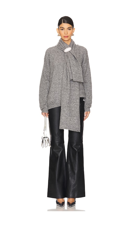 Shop Giuseppe Di Morabito Scarf Sweater In Grey