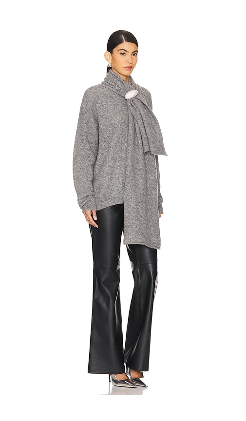 Shop Giuseppe Di Morabito Scarf Sweater In Grey