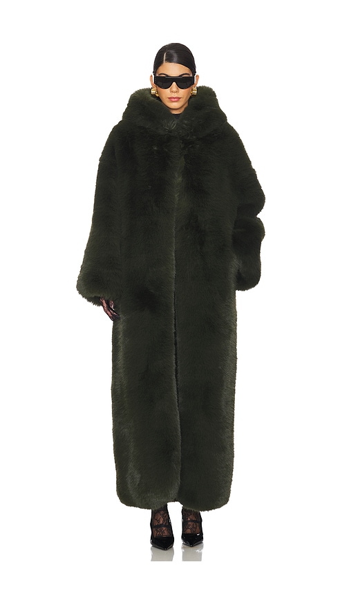 Giuseppe Di Morabito Faux Fur Coat In 올리브