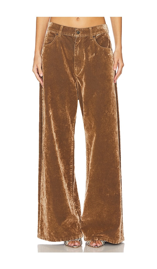 Shop Giuseppe Di Morabito Velvet Trousers In 카멜