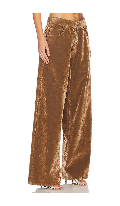 Shop Giuseppe Di Morabito Velvet Trousers In 카멜