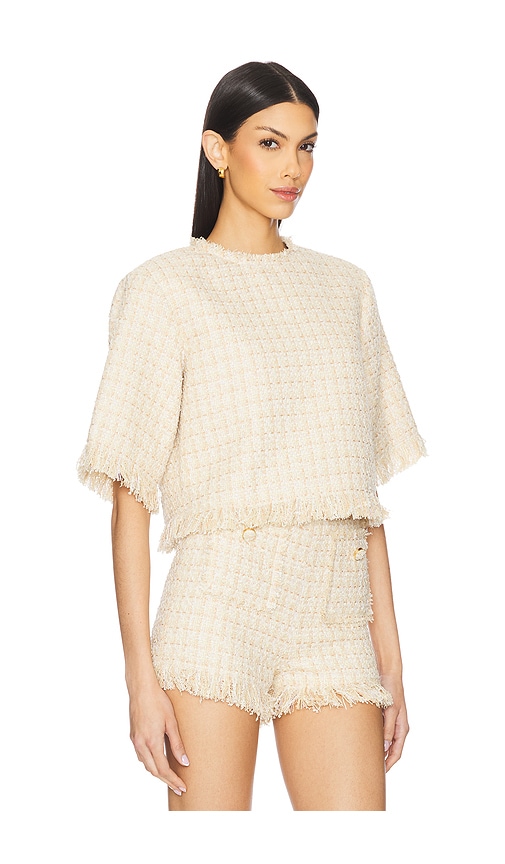 Giuseppe Di Morabito Short Sleeve Top In Cream