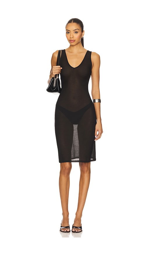 Geel Noah Slip Dress In Black