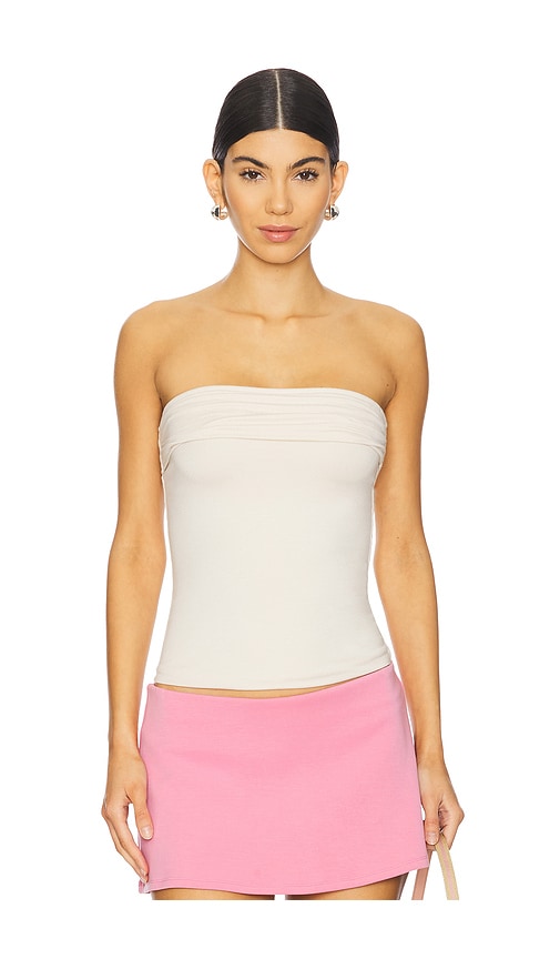 Geel Mila Tube Top in Oat from Revolve.com