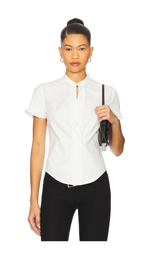 Lewis Blouse in White. - size XL (also in L, M, S, XS)