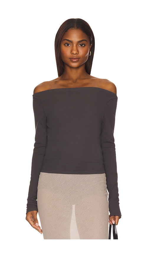 Walter Top in Charcoal. - size S (also in L, M, XS)