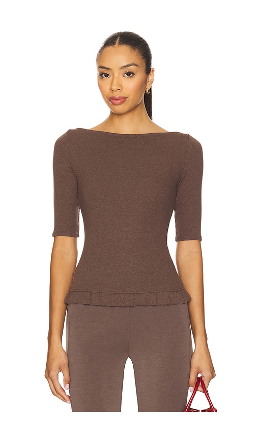 Geel Swan Top In Brown