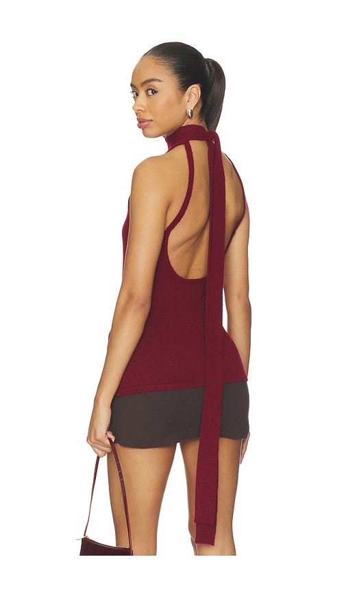 Geel Antonia Top en Burgundy. Taille L. Also en S, XS, M.