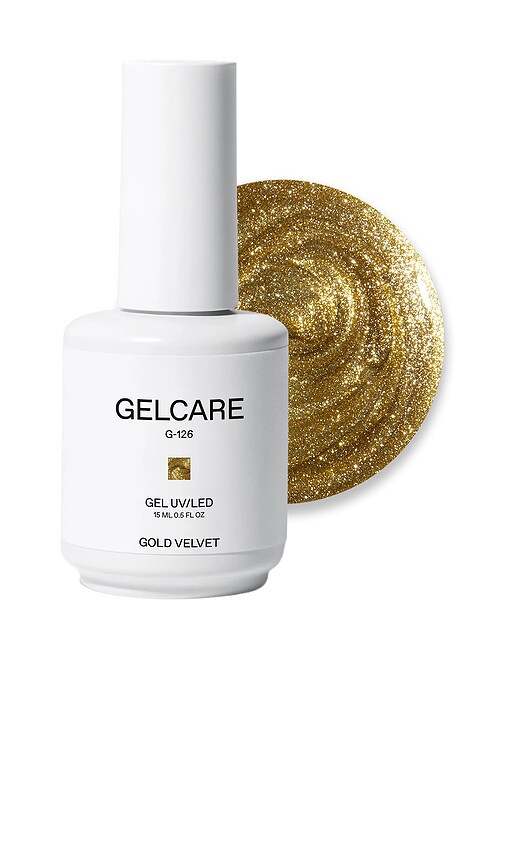  Gelcare Gold Velvet Gel Nail Polish In Metallic Gold. 