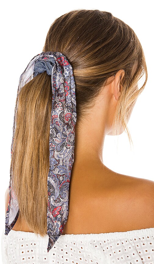 Click to view more detailed imagery on our partner's website Genie By Eugenia Kim X Revolve Tai Scrunchie In Blue Multi