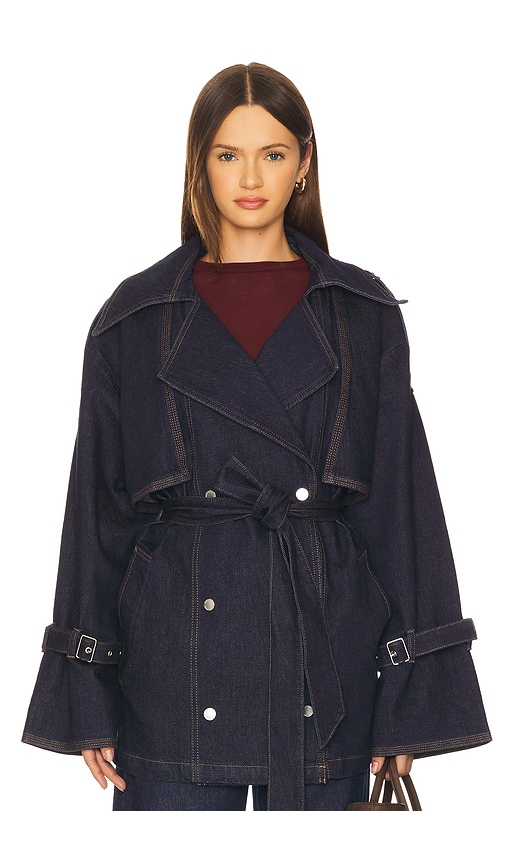 Summer Trenchcoat in Blue. - size 34 (also in 36, 38, 40) - Gestuz - Modalova